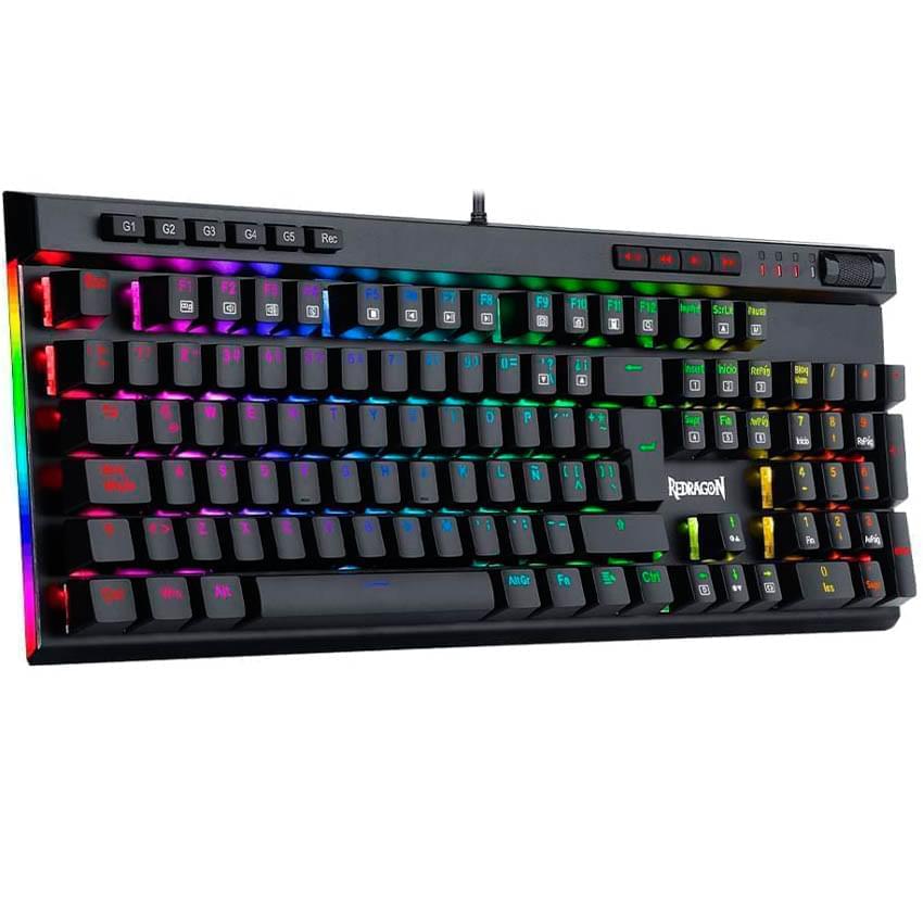 Teclado Mecanico Redragon Vata Pro Rgb Negro Switch Brown